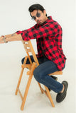 Mens Red Check Flannel Shirt