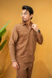 Mocha Brown Tailored Set in Corduory