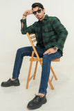 Fern Green Black Check Flannel Shirt