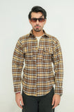 Mocha Brown Regular Fit Full Sleeve Flannel Shirt