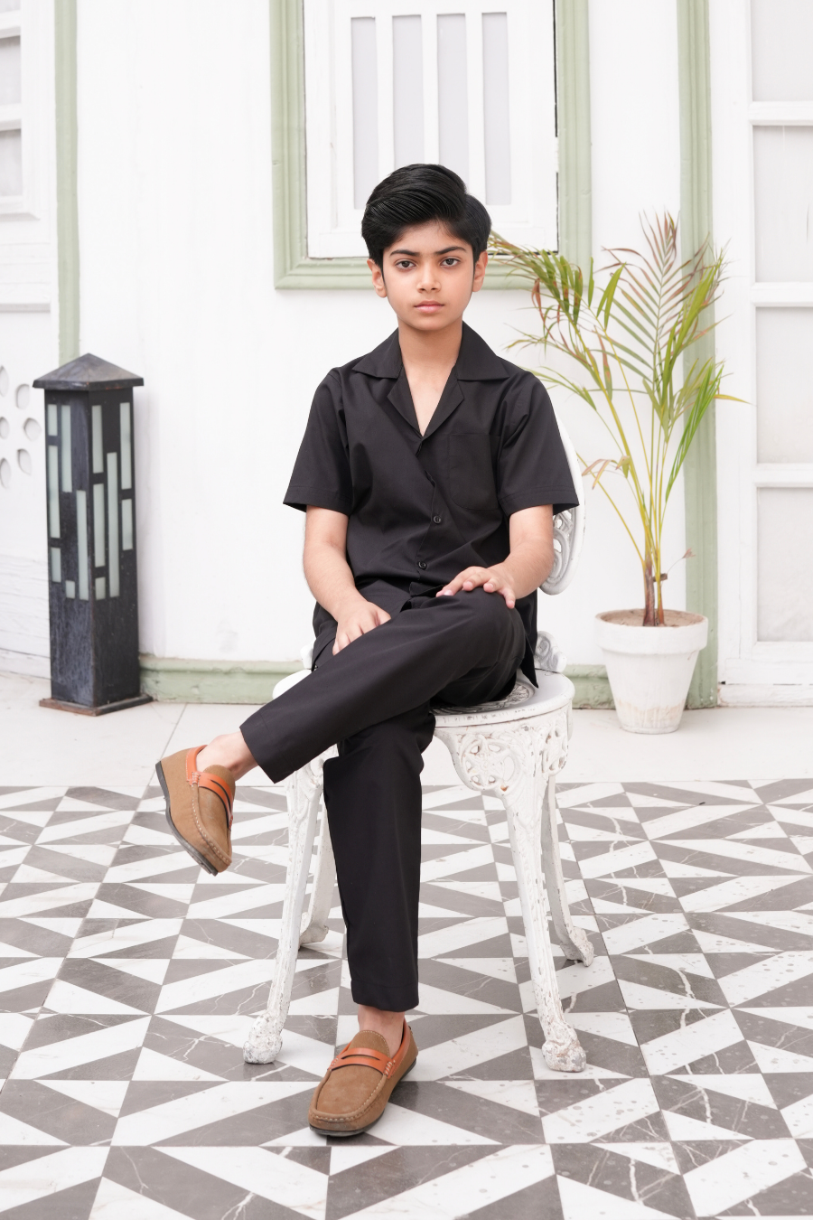 Black Thai Cotton Co-ords Set