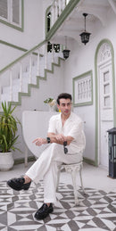Off White Irish Linen Two Piece Co-ords
