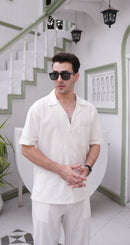 Off White Irish Linen Two Piece Co-ords
