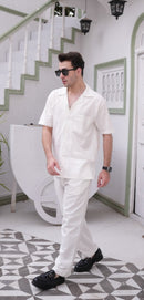 Off White Irish Linen Two Piece Co-ords