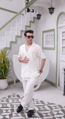 Off White Irish Linen Two Piece Co-ords