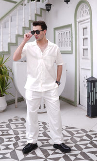 Off White Irish Linen Two Piece Co-ords