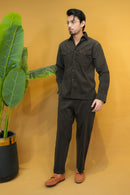 Dark Green Corduroy Modern Tailored Set