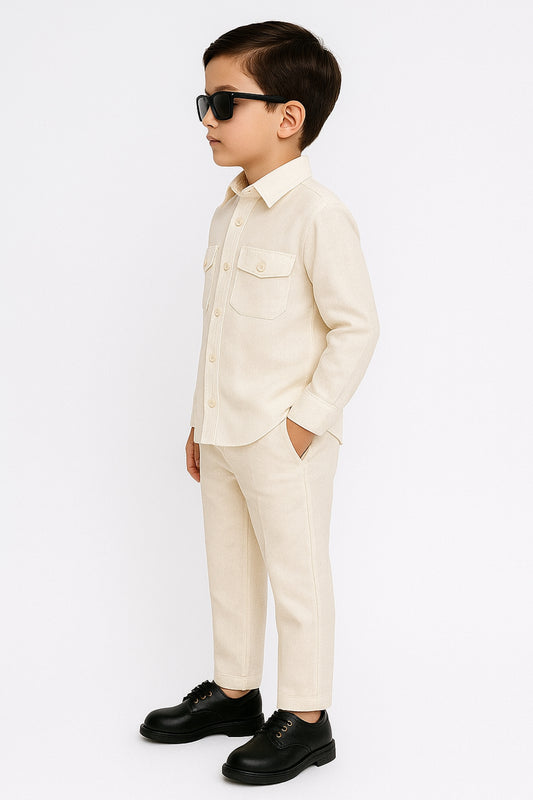 Off White Mini Luxe Co-ords