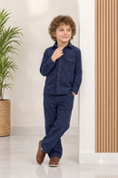 indigo Blue corduroy Winter Co-ords Set