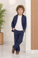 indigo Blue corduroy Winter Co-ords Set