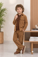Cognac Brown corduroy Winter Co-ords Set