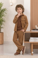 Cognac Brown corduroy Winter Co-ords Set