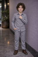 Charcoal grey full sleeve kids Co-ords