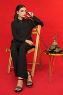 Black Premium Linen Co-ords Set
