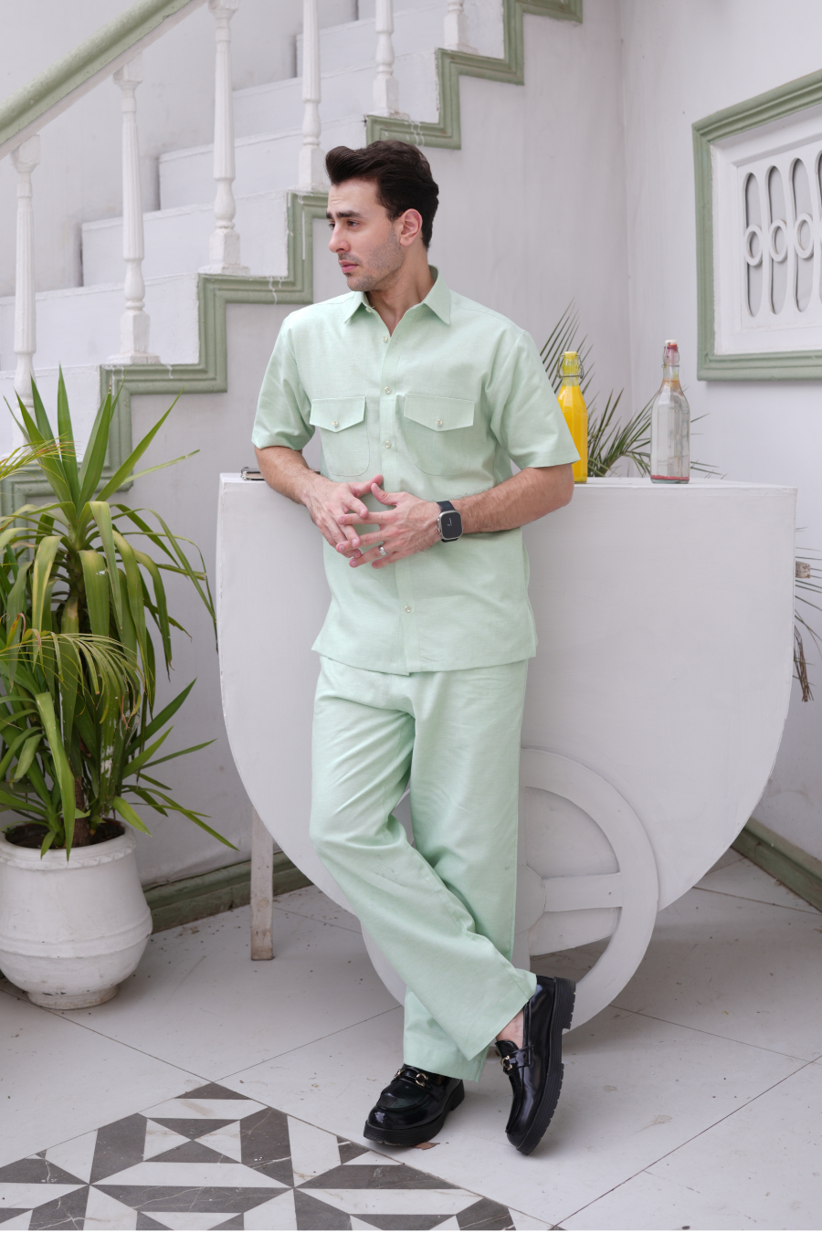 Mint Modern Co-ords In Irish Linen