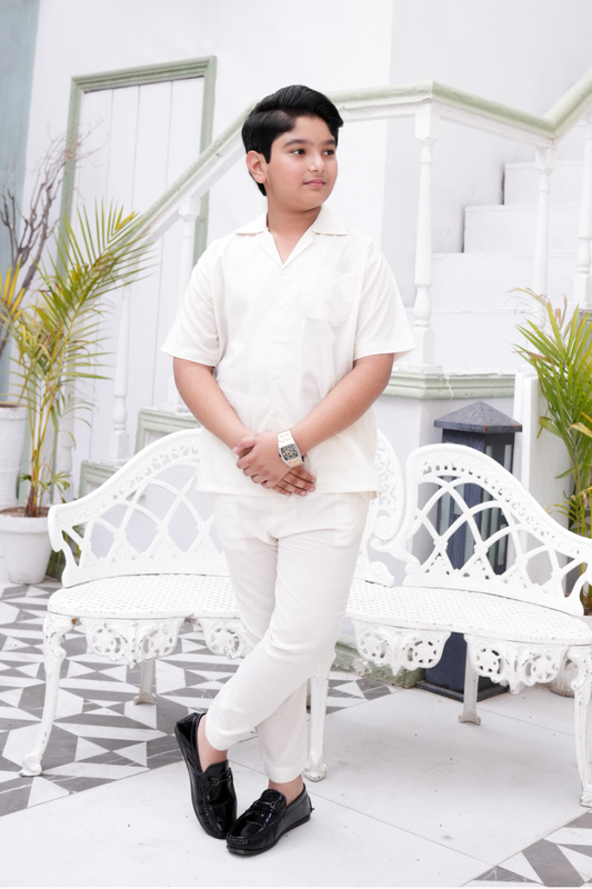 OFF White Luxurious Cotton Co-ords