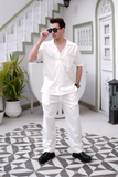 Off White Irish Linen Two Piece Co-ords