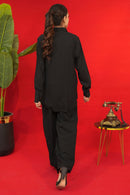 Black Premium Linen Co-ords Set