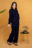 Navy Noir Velvet  Co-ords Set