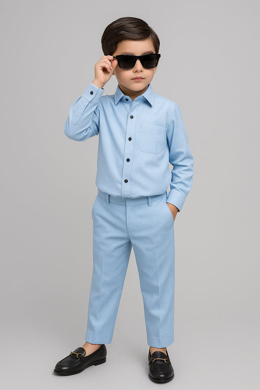 Sky Blue Modern Suit