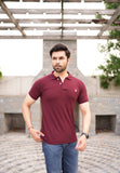 Dark Maroon Pique Polo Shirt