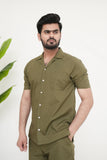 Olive Cotton Co-ord Set