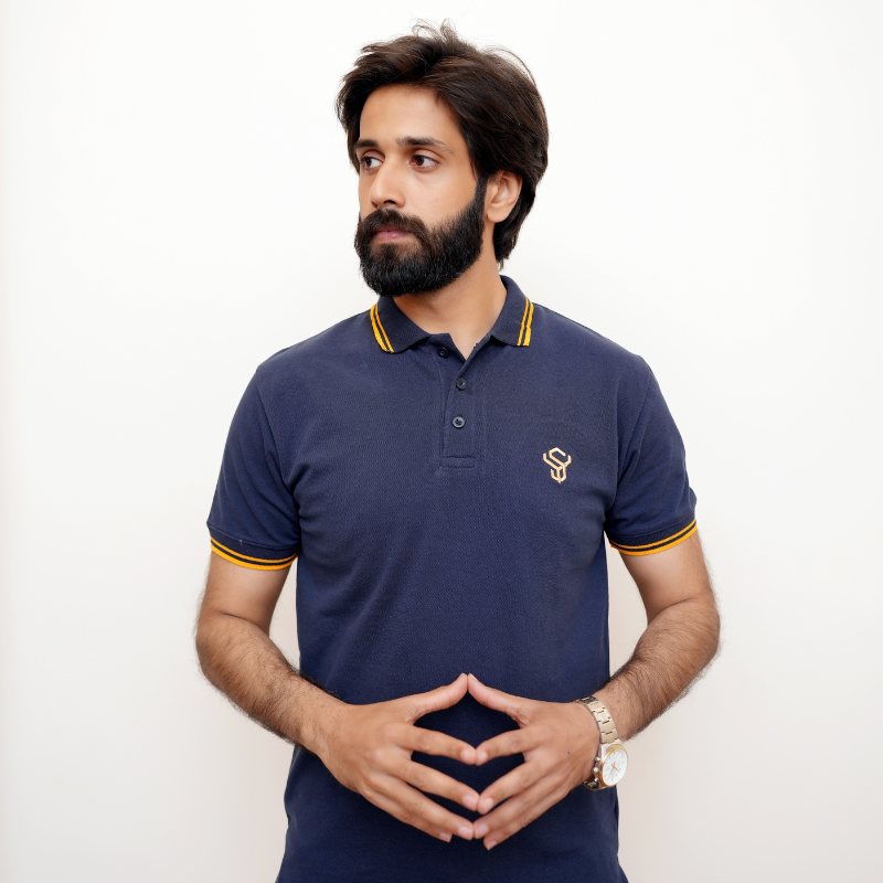 Navy Pique Polo Shirt