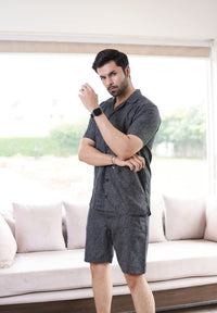 Black & Grey Floral Short Co-ords