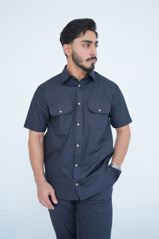 Black Premium Cotton Co-ord Set