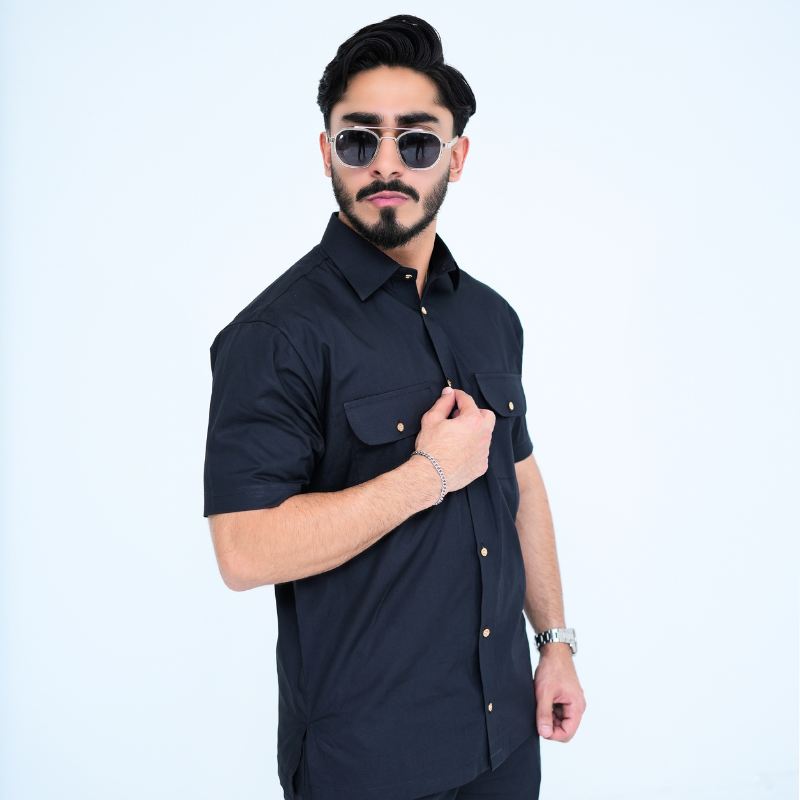 Black Premium Cotton Co-ord Set