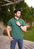 Green Pique Polo Shirt