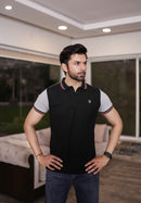 Black Grey Two Tone  Polo Shirt