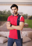 Red Pique Polo Shirt