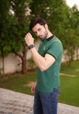 Green Pique Polo Shirt