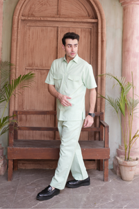 Mint Modern Co-ords In Irish Linen