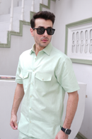 Mint Modern Co-ords In Irish Linen
