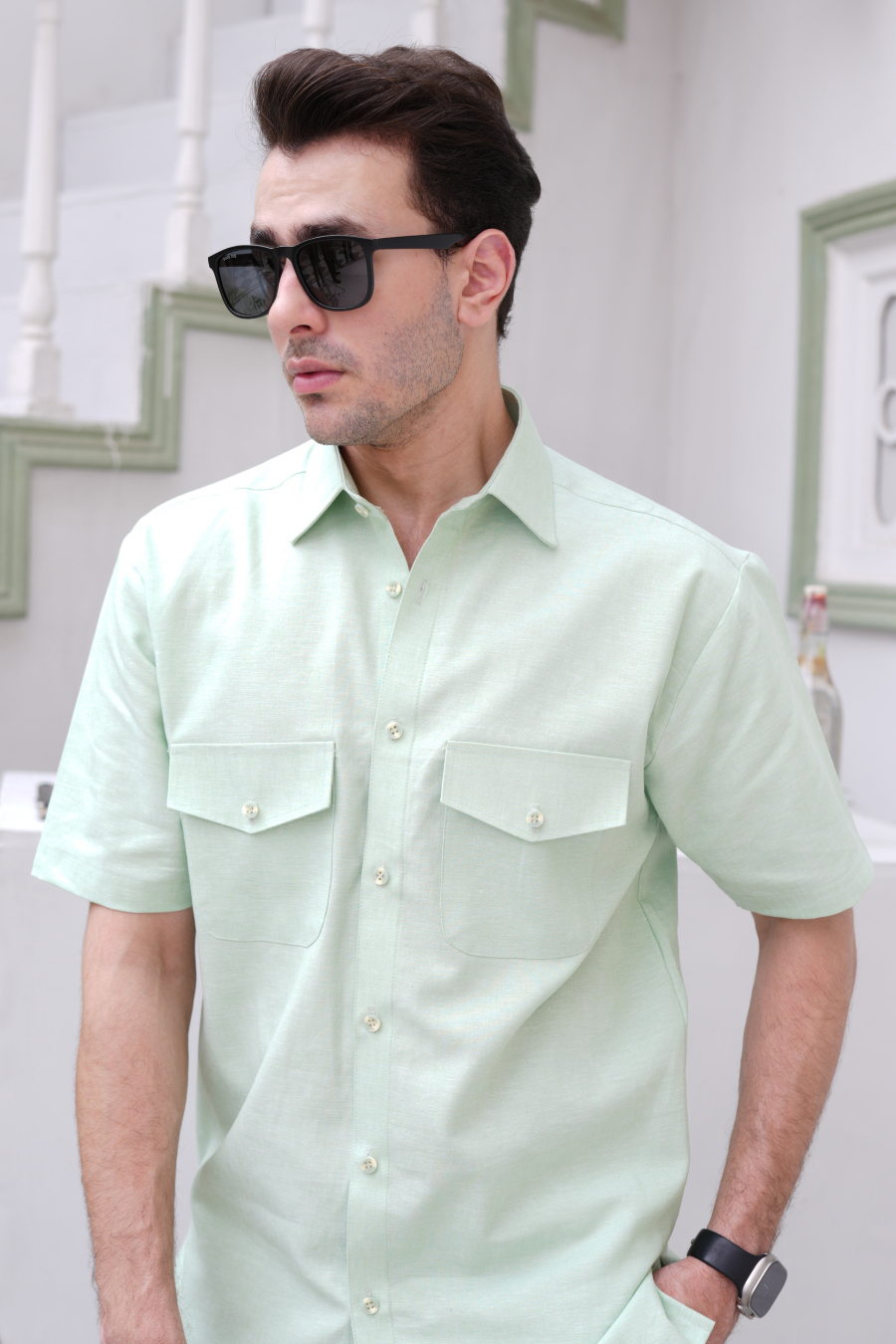 Mint Modern Co-ords In Irish Linen