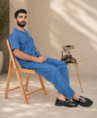 Denim Blue Luxury Summer Co-ord Set