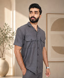 Brown Texture Luxury Summer Co-ords Set