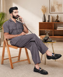 Brown Texture Luxury Summer Co-ords Set