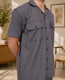 Brown Texture Luxury Summer Co-ords Set