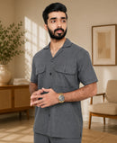 Black Texture Luxury Summer Co-ord Set
