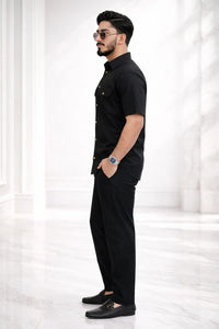 Black Premium Cotton Co-ord Set