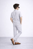 Grey Strips Modern Suit