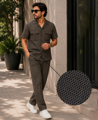 Brown Texture Luxury Summer Co-ords Set
