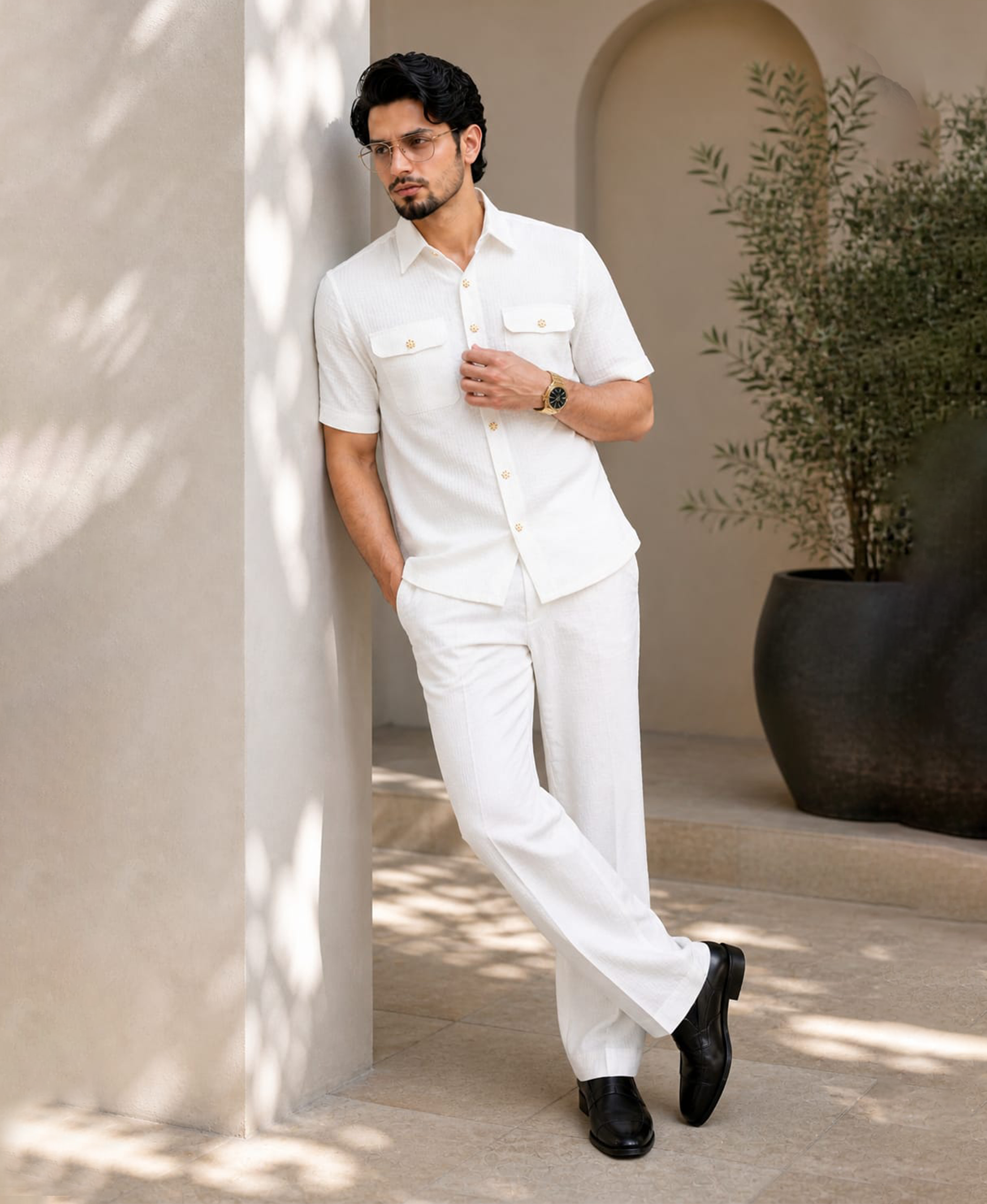White Luxuries Cotton Co-ord Set