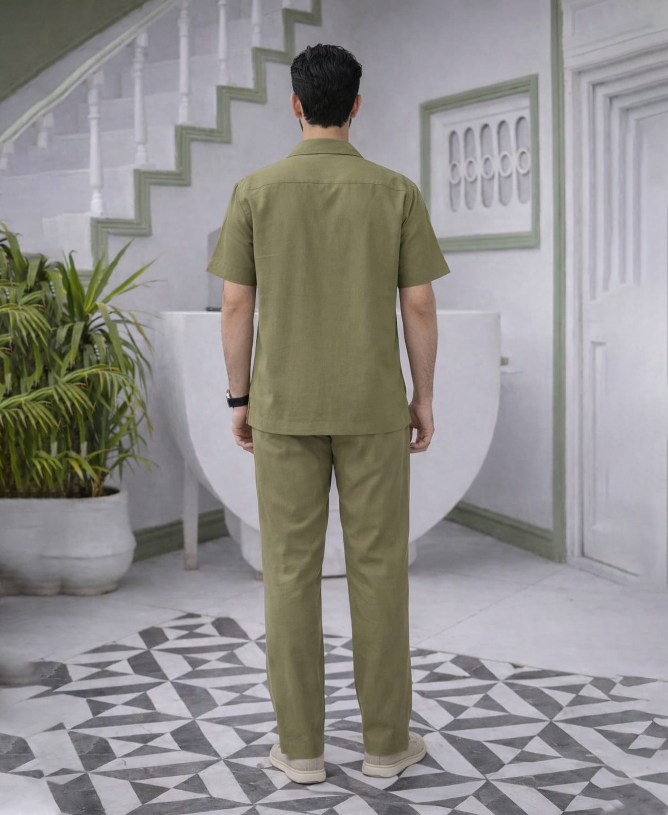 Olive Cotton Co-ord Set