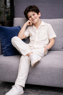 Off white Luxurious summer cotton kids Co-ords