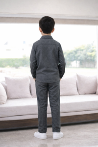 Grey Floral Kids Co-ord