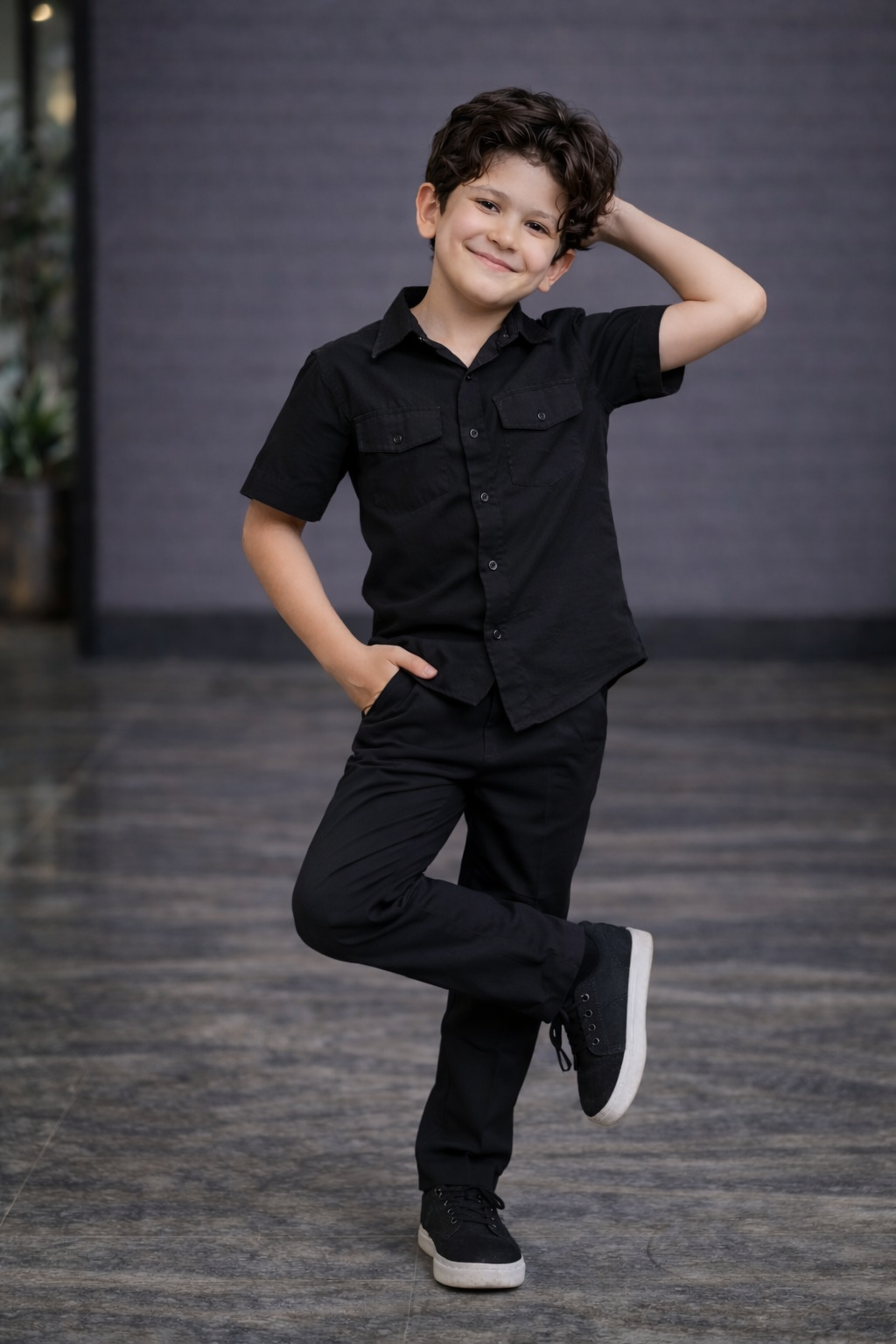 Black summer cotton kids Co-ords